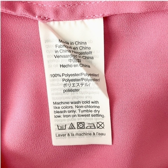 J by J Crew Chiffon Puff Sleeve Blouse, Petal Pink, Size 0 - Picture 6 of 8